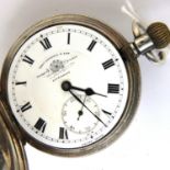 Silver open face pocket watch, Thomas Russell Liverpool, not working at lotting. P&P Group 1 (£14+