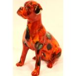 Anita Harris Boxer dog, H: 12 cm. No cracks, chips or visible restoration. P&P Group 1 (£14+VAT