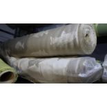 Two rolls of curtain material, total L: 60 metres. Not available for in-house P&P, contact Paul O'