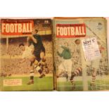 Charles Buchans Football Monthly: twenty-five editions with duplicates c.1955. P&P Group 2 (£18+