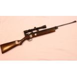 Crosman 2260; 22 CO2 air rifle with scope. The rifle does hold its CO2 and cocks/fires. P&P Group