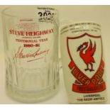 Liverpool 1980-1981 Steve Heighway Testimonial tankard. P&P Group 1 (£14+VAT for the first lot