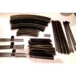 Selection of approximately seventy pieces of Hornby Setrack pieces, twenty R600, ten R601, eight