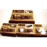 Four ratio OO scale plastic kits; servicing depo, Nissan hut, signal box and goods shed, all new