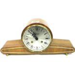 Kieninger chiming mantel clock in highly polished Maplewood case, L: 40 cm. Working at lotting. P&