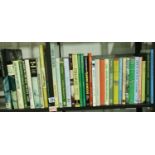 Two shelves of books relating to fishing, hunting, shooting and country etc. Not available for in-