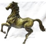 20th century heavy solid bronze horse figure, L:43 cm. P&P Group 3 (£25+VAT for the first lot and £