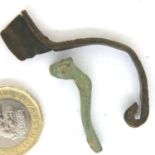 Two Bronze Age fibulas. P&P Group 1 (£14+VAT for the first lot and £1+VAT for subsequent lots)