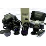 Aluminium photographers case, Yashica film camera, lenses etc. Not available for in-house P&P,