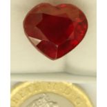 Loose 10.52cts certified natural ruby. P&P Group 1 (£14+VAT for the first lot and £1+VAT for