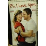 PS I Love You; a printed vinyl cinema release poster, 175 x 90 cm. P&P Group 3 (£25+VAT for the