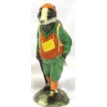 Boxed Beswick limited edition Hiker Badger, 15/1000, H: 13 cm. No cracks, chips or visible