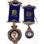 Two hallmarked silver Masonic medals and ribbons. P&P Group 1 (£14+VAT for the first lot and £1+