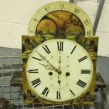 Mahogany cased rolling moon longcase clock with seconds and date dials. Not available for in-house