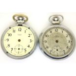 Two early 20th century chromium cased Smiths pocket watches, both for restoration. P&P Group 1 (£