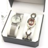 Next; two boxed ladies wristwatches, working at lotting. P&P Group 1 (£14+VAT for the first lot