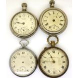 Four pocket watches including Federal College and Ingersoll crown, all for restoration. P&P Group