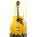 Egmond twelve string acoustic guitar. Not available for in-house P&P, contact Paul O'Hea at