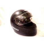 Black Takach motorcycle crash helmet model no.FF311. P&P Group 2 (£18+VAT for the first lot and £3+