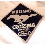 Cast iron Ford Mustang sign, L: 18 cm. P&P Group 1 (£14+VAT for the first lot and £1+VAT for