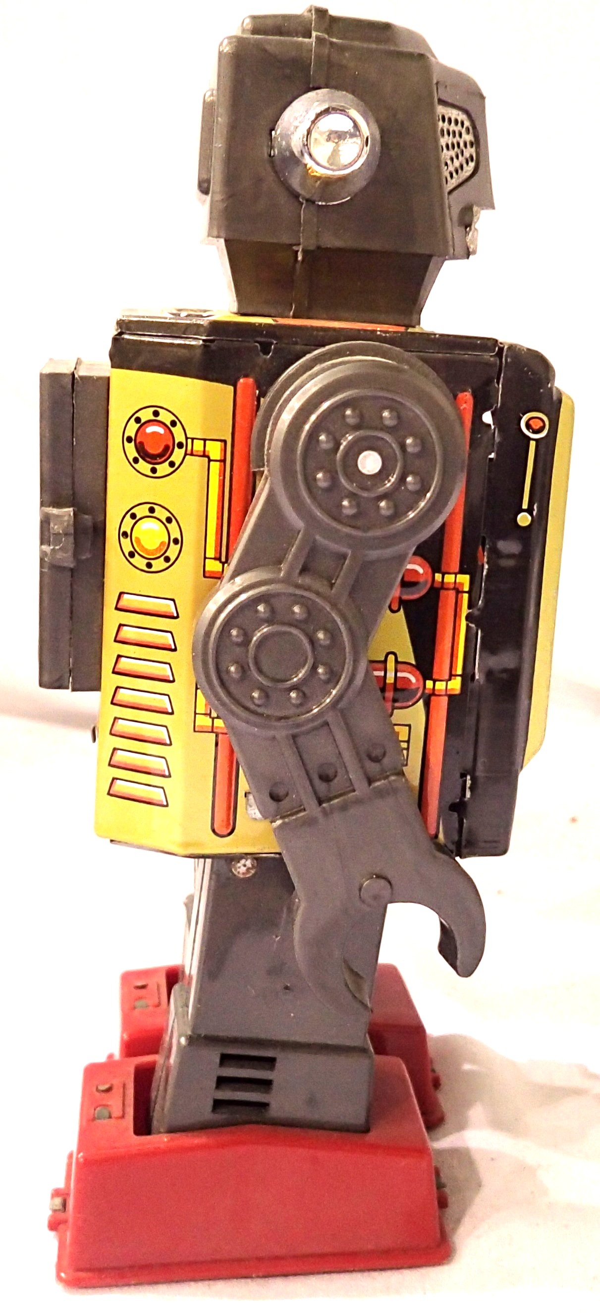 Japanese tinplate/plastic battery operated robot in very good condition, minor marks and - Image 3 of 10