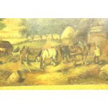 Chesters GW Chesters; 19th century oil on canvas of a farmyard scene, signed by artist, 90 x 60