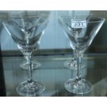 Set of four Schott cocktail glasses. Not available for in-house P&P, contact Paul O'Hea at Mailboxes