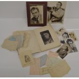 AUTOGRAPHS - A VINTAGE CIRCA 1940'S AUTOGRAPH BOOK FEATURING LOTS OF SIGNED FILM AND SPORTS