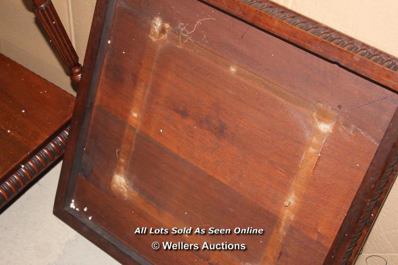 *ARTS AND CRAFTS MAHOGANY OCCASIONAL TABLE 19TH CENTURY [6579] / 65CM HIGH X 58CM WIDE / IN NEED - Bild 5 aus 5