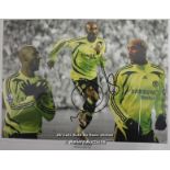 NICHOLAS ANELKA, CHELSEA, AFTAL AND UACC CERTIFIED 16 X 12 PHOTO / SIGNED