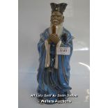 A CHINESE SHIWAN STYLE MUD MEN FIGURE OF A DISTINGUISHED GENTLEMAN, 32CM HIGH