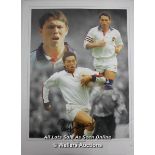RORY UNDERWOOD, RUGBY, AFTAL AND UACC CERTIFIED 16 X 12 PHOTO / SIGNED