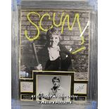 SCUM FRAMED, FILM, SIGNED BY RAY WINSTONE AND PHIL DANIELS, FRAMED, 29 X 37 / SIGNED