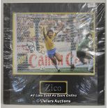 ZICO BRAZIL 16X12 , BRAZIL FOOTBALL, AFTAL AND UACC CERTFIED MOUNTED SIGNED / SIGNED