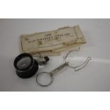 TWO VINTAGE WATCHMAKERS EYE GLASSES
