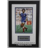 MICHEL PLATINI - FRANCE, FOOTBALL LEGENDS, 12 X 8 FRAMED / SIGNED