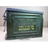 *WW2 US 30 CAL M1 GREEN EMPTY AMMO BOX U.S CANCO [LQD188]