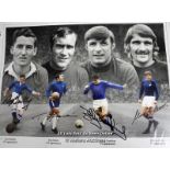 CHELSEA 4 LEGENDS, CHELSEA, AFTAL AND UACC CERTIFIED 16 X 12 PHOTO / SIGNED