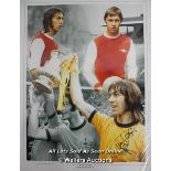 CHARLIE GEORGE, ARSENAL, AFTAL AND UACC CERTIFIED 16 X 12 PHOTO / SIGNED