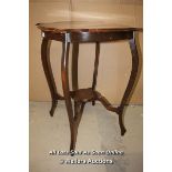 *EDWARDIAN MAHOGANY OCCASIONAL TABLE / 72CM HIGH X 52CM WIDE [LQD188]