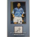 ALI BENARBIA , MAN CITY, AFTAL AND UACC CERTIFIED MOUNTED SIGNED, 9 X 16.5 / SIGNED