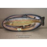 *FISH TAXIDERMY CAUGHT IN ZIMBABWE WEIGHING 2.5LBS FIXED TO WOODEN MOUNT [LQD188]