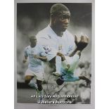 MICAH RICHARDS, MAN CITY, AFTAL AND UACC CERTIFIED 16 X 12 PHOTO / SIGNED