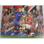 CHRISTIAN PULISIC, CHELSEA, AFTAL AND UACC CERTIFIED 14 X11 PHOTO / SIGNED