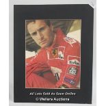 EDDIE IRVINE , MOTOR SPORT , AFTAL AND UACC CERTIFIED MOUNTED SIGNED MAGAZINE PAGE, 15.5 X 19.5 /