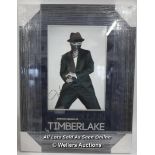 JUSTIN TIMBERLAKE, MUSIC, 16 X 12 FRAMED / SIGNED