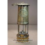 *MINERS LAMP E. THOMAS & WILLIAMS LTD CAMBRIAN ABERDARE WALES BRASS [LQD188]