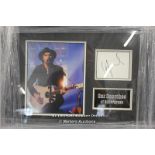 GAZ COOMBES - SUPERGRASS, MUSIC, FRAMED CARD / SIGNED