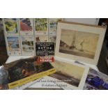 RAILWAY INTEREST - ASSORTED POSTERS AND PICTURES WITH TWO REPRODUCTION SIGNS