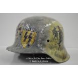 *WW2 PAINTED GERMAN HELMET [LQD197]